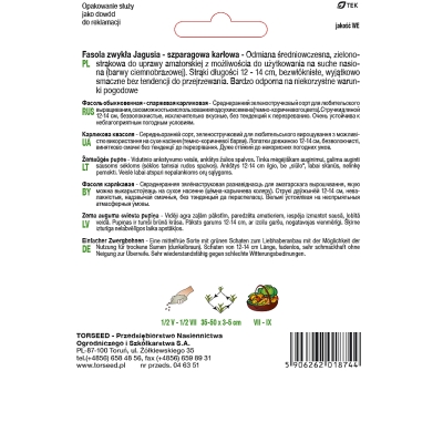Fasola Karłowa Jagusia Bezwłóknista Nasiona